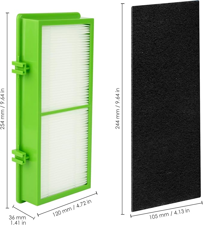 (12 Pack) AER1 Filter 4 HEPA Filters + 8 Carbon Booster Filters Compatible With Holmes AER1 Type Total Air Filter HAPF300AH True HEPA Filter, Replacement HEPA Filter Accessories