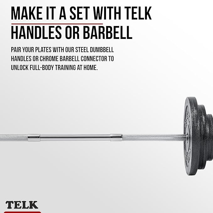 TELK – Adjustable Dumbbell Set – Home Gym Weight Set with Baked Enamel Cast Iron Plates – Space-Saving Free Weights for Strength Training-FlexoryFit