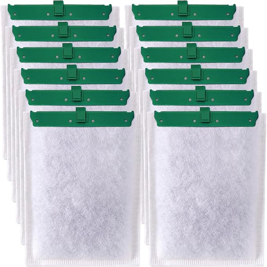 12 Pack Aquarium Filter Cartridge for Whisper Bio-Bag Filters, Large Replacement Filter Cartridges for Whisper Filters 20i,40i/IQ20,30,45,60/PF20,30,40,60 and ReptoFilter