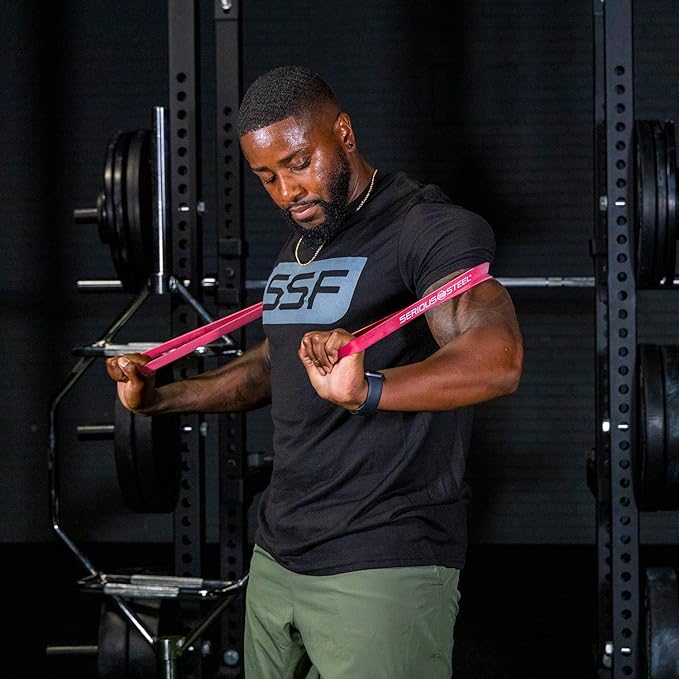 Serious Steel Fitness 32" Resistance Training Bands (Portable Exercise Band System Training Bands- Great for Individuals Under 5'10")-FlexoryFit