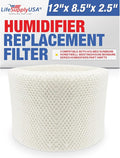LifeSupplyUSA HWF75 Humidifier Filter D Wick Replacement Compatible with Holmes HWF75CS, HM3500, HM3600, Sunbeam SCM3501, SCM3502, Honeywell HCM6009 Cool Mist Humidifiers