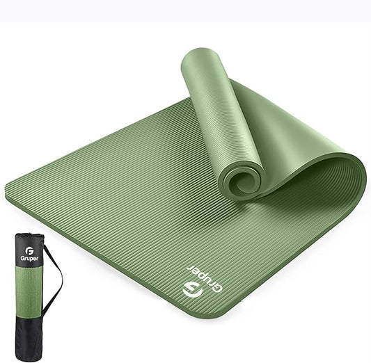 Thick Yoga Mat Non Slip, Large Size 72" L x 32" W x 0.6" TH, Premium Exercise & Fitness Mat with Carrying Strap and Bag, Workout Mats for Home-FlexoryFit