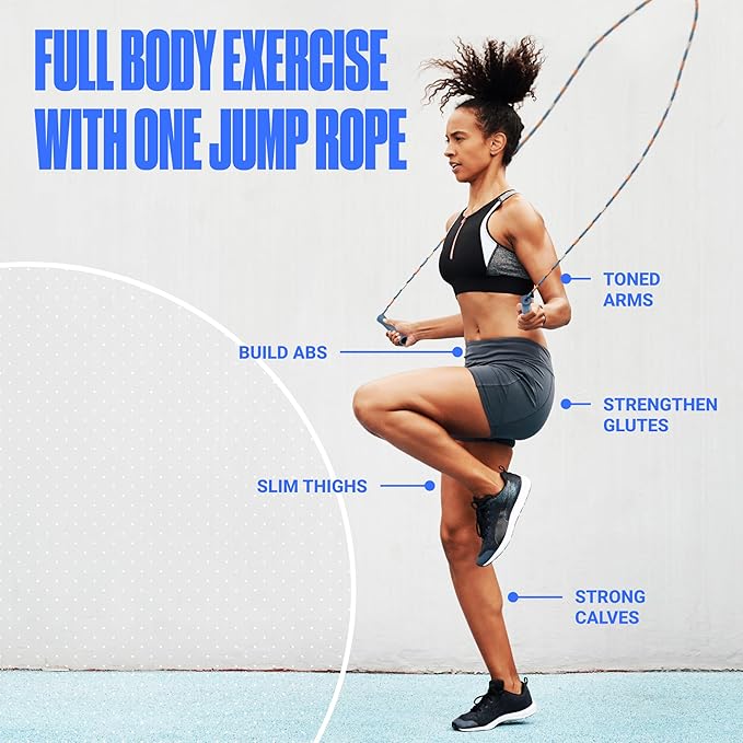 Sportbit Elite Beaded Jump Rope - Adjustable Speed Rope for Fitness, CrossFit, Boxing - Tangle-Free, Lightweight-FlexoryFit