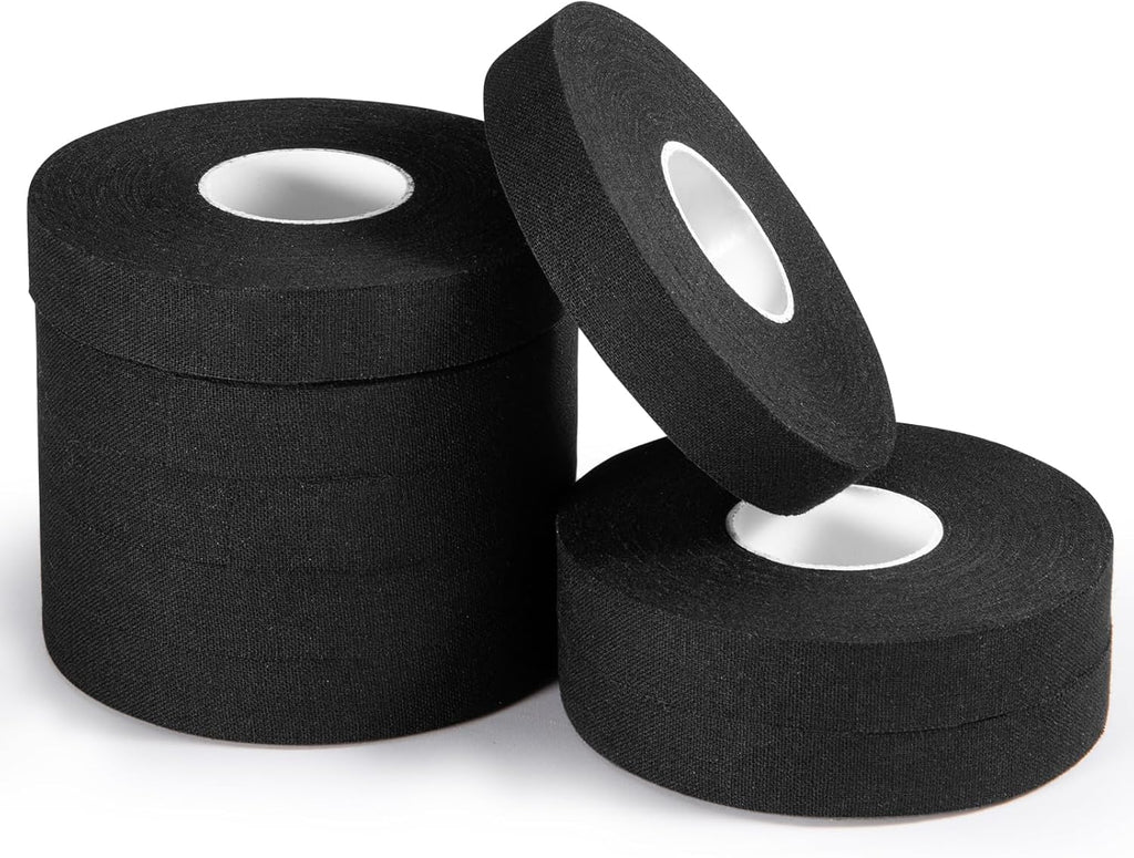 Pro Finger Tape 8 Pack - 0.5” x 45 Ft Black Athletic Sports Tape for Rock Climbing,BJJ,Jiu-Jitsu,Wrestling,Judo