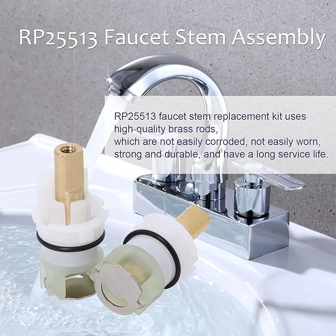 RP25513 Faucet Stem Replacement Kit Compatible with Delta Faucet, with RP4993 Seat and Spring (2 Pack)