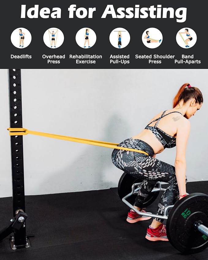 Zacro Resistance Bands, 6 Resistance Levels Pull Up Assistance Bands, Exercise Bands for Men&Women, Heavy Duty Resistance Band Set with Door Anchor, for Working Out, Muscle Training, Physical Therapy-FlexoryFit