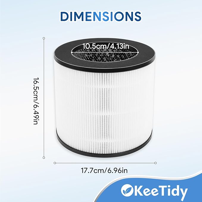 True HEPA Replacement Filters for MA Air Purifier 14/14W/14B models, H13 True HEPA and Activated Carbon Filters, 3 in 1 Pre-Filters, 2 Pack