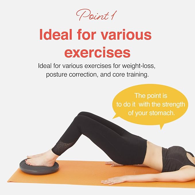 Primasole Balance disc 1 PC Comes with an air Pump Exercise Disk for Stability Workout-FlexoryFit