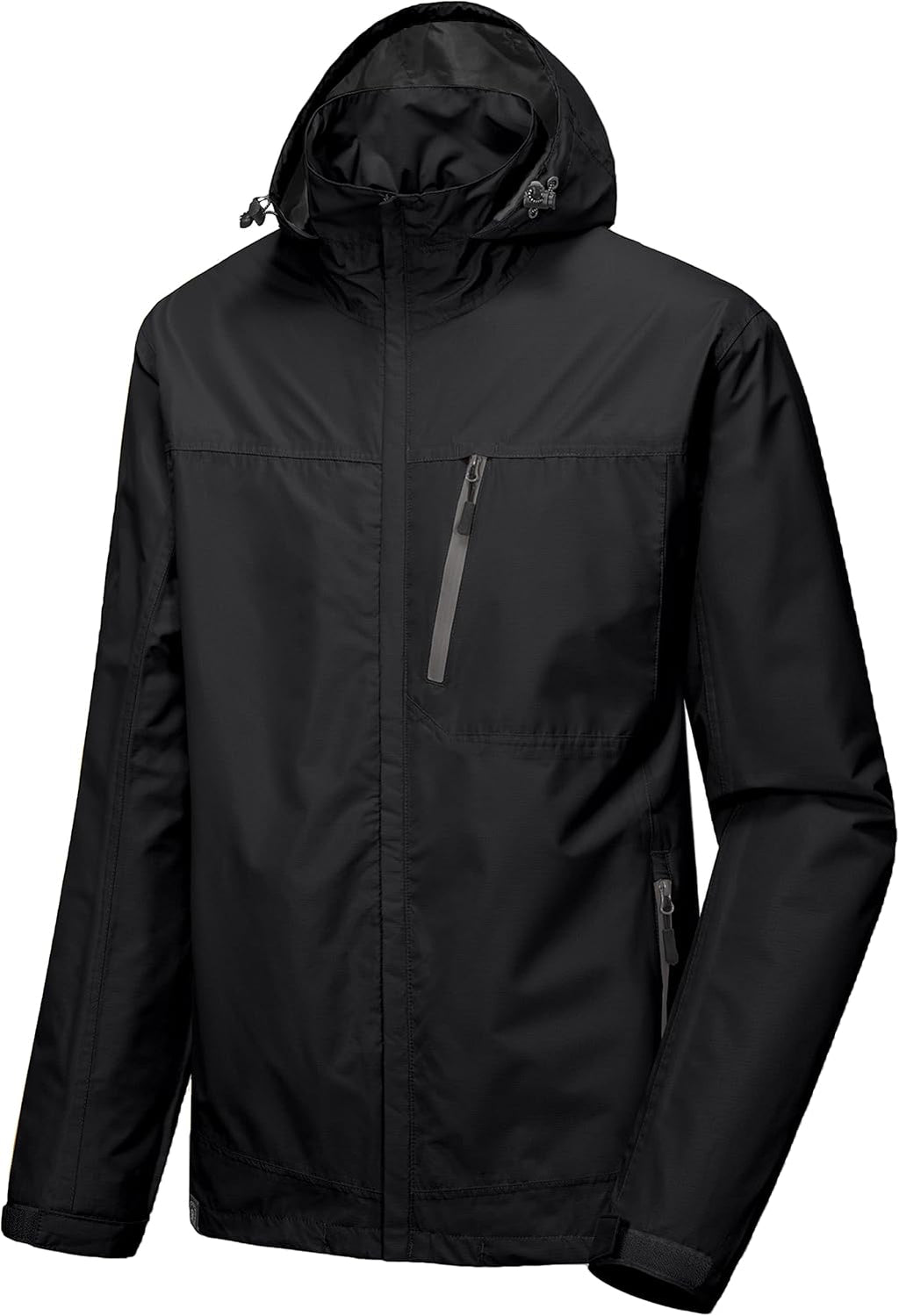 Little Donkey Andy Men's Waterproof Rain Jacket Outdoor Lightweight Hooded Raincoat for Hiking Golf Travel Fishing