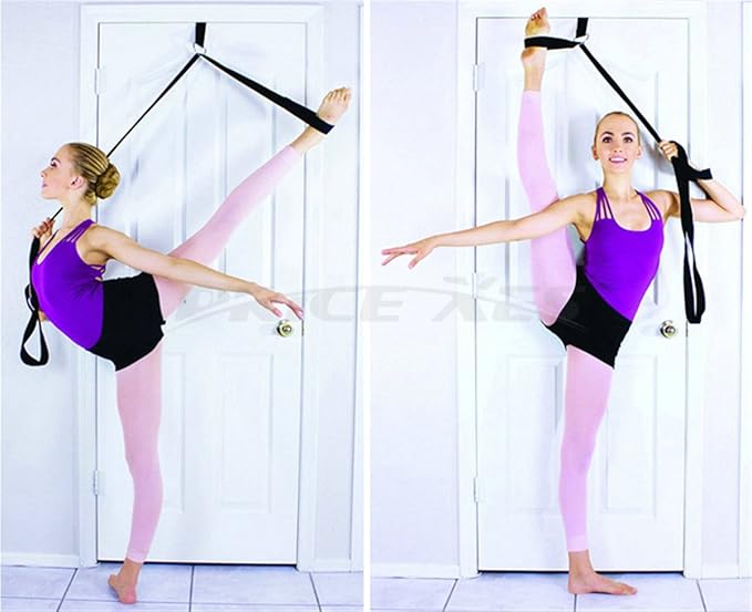 Door Flexibility & Stretching Leg Strap - Great for Ballet Cheer Dance Gymnastics or ANY Sport Leg Stretcher Door Flexibility Trainer Premium stretching equipment-FlexoryFit