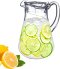 Amazing Abby - Droply - Plastic Pitcher (64 oz, 2 Quart), Clear Water Pitcher with Lid, Fridge Jug, BPA-Free, Shatter-Proof, Great for Iced Tea, Sangria, Lemonade, Juice, Milk, and More