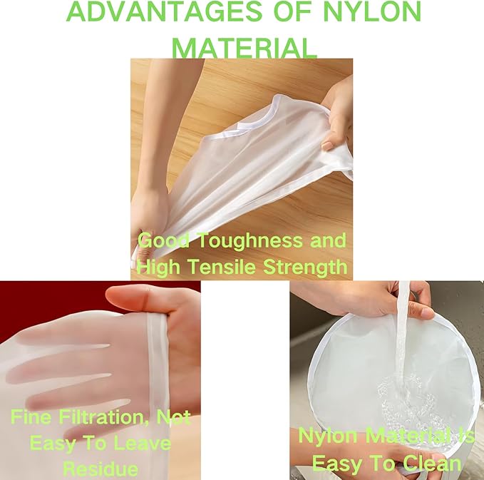 Cheese Cloths for Straining, Nut Milk Bag for Straining, Reusable for Straining Oat Milk,Fine Mesh Strainer Bag for Almond Milk, Tea, Juice and Greek Yogurt,3 Sizes (small, Medium, and Large)