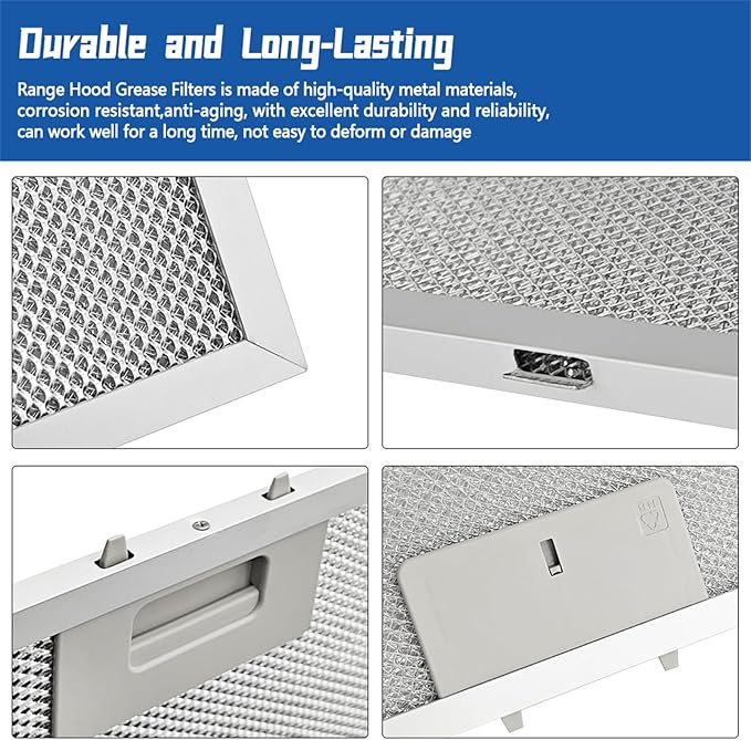 2Pcs WB02X11012 Range Hood Grease Filter Compatible with GE Range Hood, 17-1/2 x 11-5/8 Inch