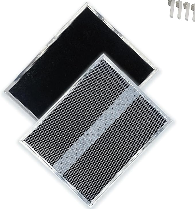 S99010308 Carbon Replacement Filter compatible with Broan QS WS BPSF30 GE: WB02X10707 NON-Ducted Range Hood Charcoal Filters 10.8" X 13.3" (2-Pack)