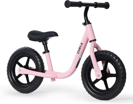 12 inch Toddler Balance Bike Adjustable Handlebar & Seat Anti-Slip Grip Suitable for 2-5 Years Old with Footrest Lightweight for Tolddlers Boys Girls Multiple Colors to Choose-FlexoryFit