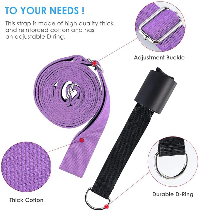 Leg Stretcher, Door Flexibility & Stretching Leg Strap - Great for Ballet Cheer Dance Gymnastics or Any Sport Leg Stretcher Door Flexibility Trainer Premium Stretching Equipment-FlexoryFit