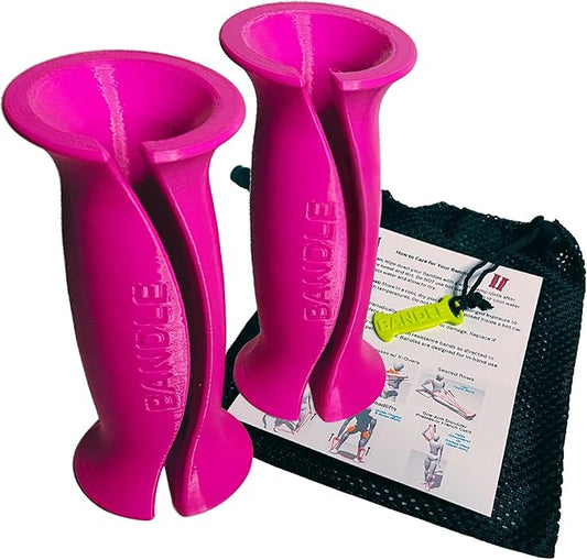 Bandle™ - True Ergonomic Handles for Resistance Bands | Unleash The Full Potential of Pain-Free, Full-Body Workouts | Durable & Comfortable for High-Intensity Training (2 Handles)-FlexoryFit