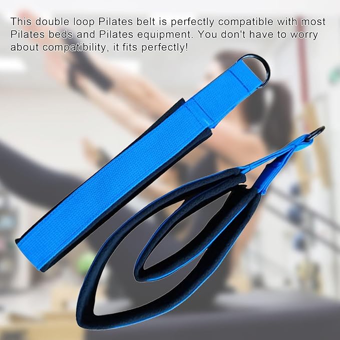 Pilates Double Loop Straps for Reformer, D Ring Straps Handle, Yoga Exercise Straps, 2 PCS-FlexoryFit