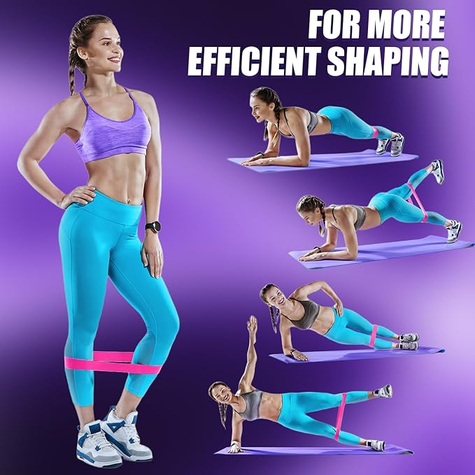 WHATAFIT Resistance Bands, Exercise Bands，Resistance Bands for Working Out, Work Out Bands with Handles for Men and Women Fitness, Strength Training Home Gym Equipment-FlexoryFit