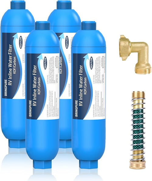 4 Packs of RV Inline/Marine Water Filter by Bringpure