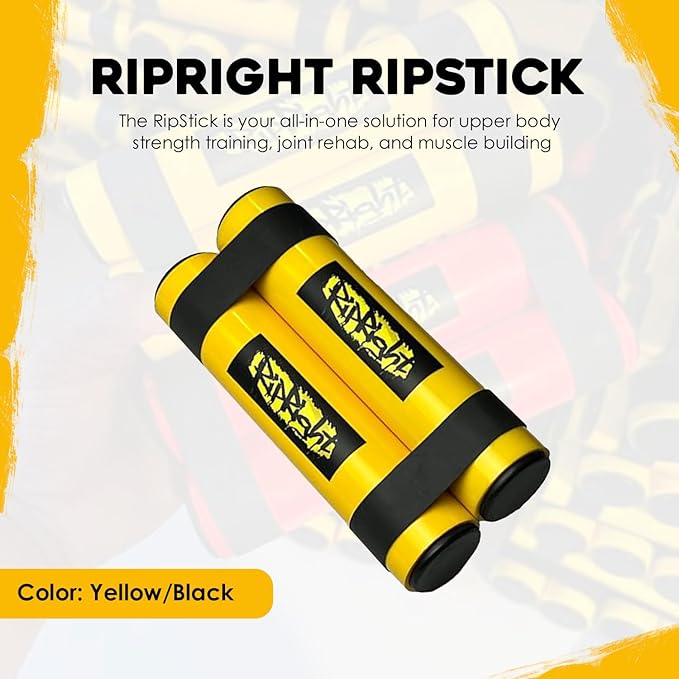 RipStick, Workout Equipment for Joint Rehab, Shoulder and Resistance Training, Muscle Building and Core Workout Equipment with 6 Adjustable Resistance Bands-FlexoryFit