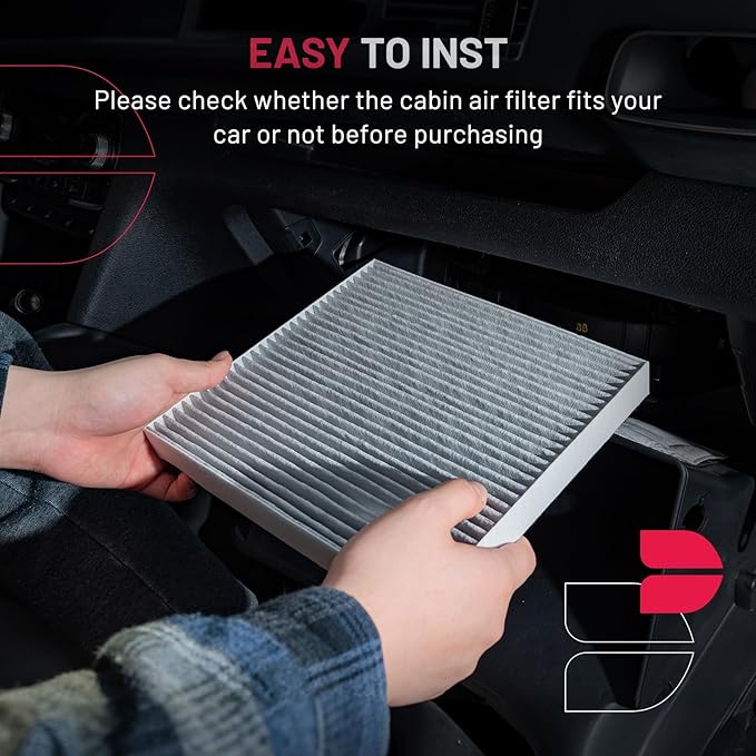 BDFHYK Cabin Air Filter with Activated Carbon Compatible with Ford Mustang 2015 2016 2017 2018 2019 2020 2021 2022, Replace# CF12152, CF2279, 903261528