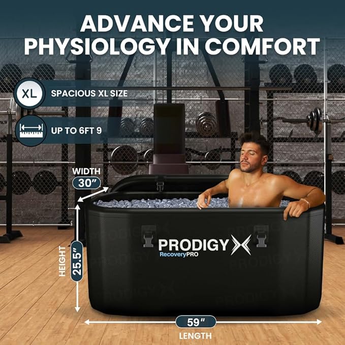 PRODIGYX Ice Bath Tub [XXL UPGRADED] For Athletes - Water Chiller Compatible - Cold Plunge - Outdoor, Portable, Inflatable - RecoveryPRO