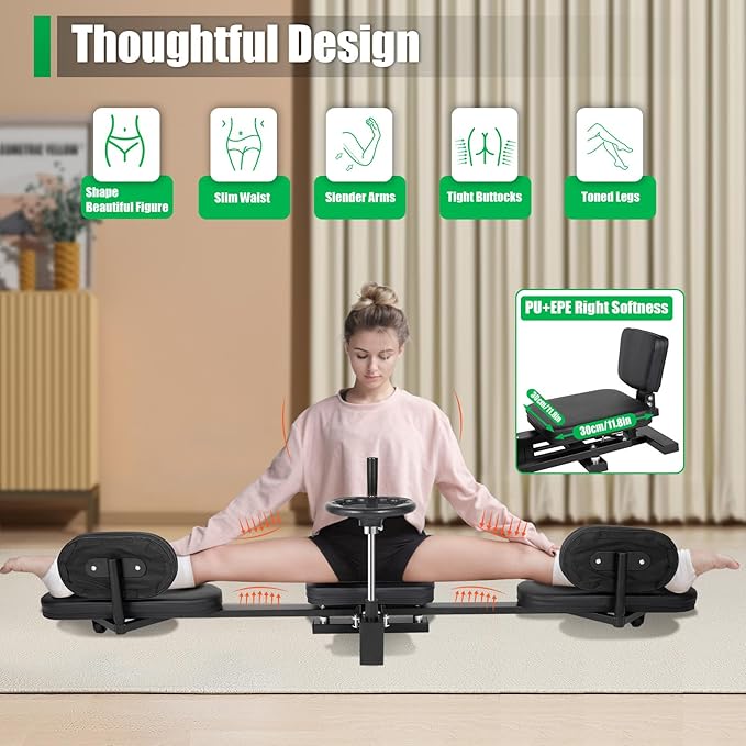 180° Stretch Leg Stretcher Split Machine, Split Machine for Flexibility, Hip Stretching Machines, for Yoga, Dance, and Martial Arts Enthusiasts, 220Lbs Load-Bearing Capacity-FlexoryFit