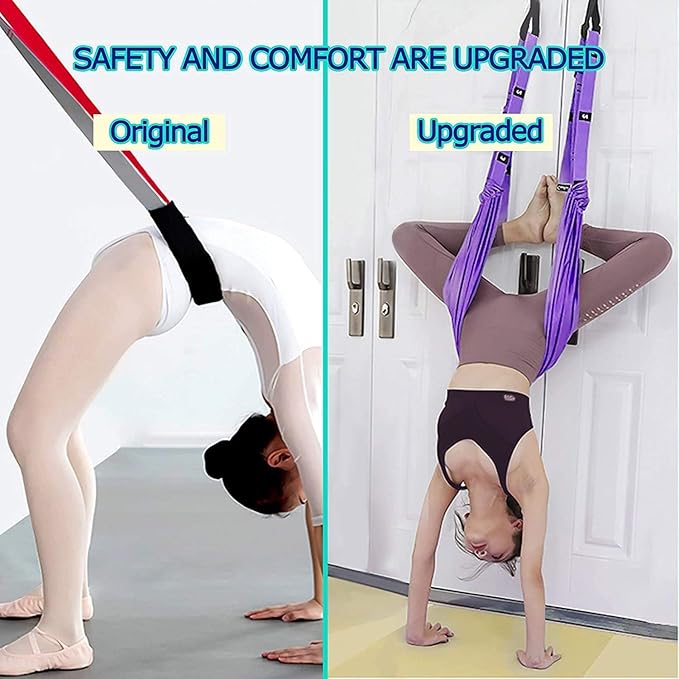 Yoga strap, stretching strap, yoga straps for stretching, Precise stretching, unlocking high difficulty poses in home-FlexoryFit