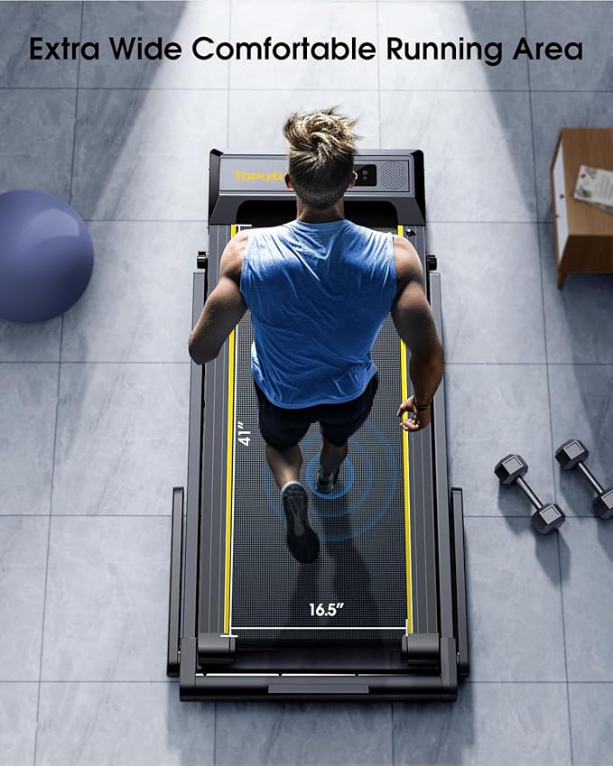 Walking Pad Treadmill with 12% Incline, 4 in 1 Folding Treadmill for Home/Office with Handle Bar, 2.5HP Under Desk Treadmills Portable Walking Pad with App & Bluetooth Speaker, 0.6-10MPH-FlexoryFit