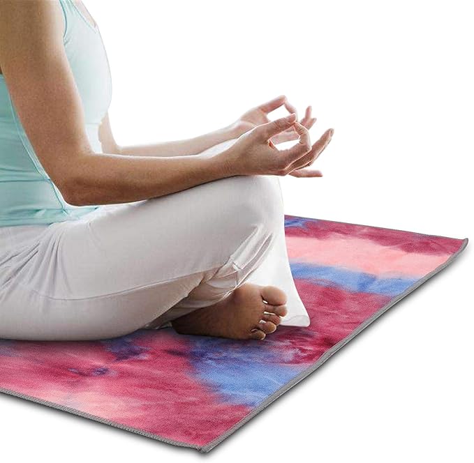 Yoga Towel, Non-Slip Hot Yoga Towel Anti-Slip Waffle Texture, 100% Absorbent Odorless Microfiber Yoga Blanket, Standard Size 72 x 24 x 0.2 inches Cushion Towel for Hot Yoga, Bikram, Pilates1-FlexoryFit