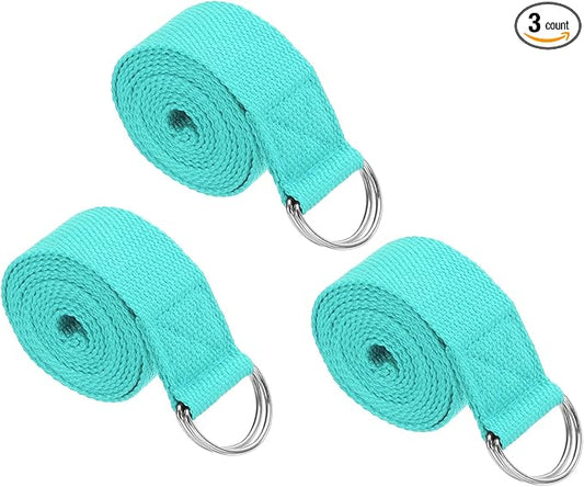 PATIKIL Yoga Strap for Stretching Cotton Yoga Belt with Adjustable Metal D-Ring Buckle Stretch Band for Fitness Pilates-FlexoryFit