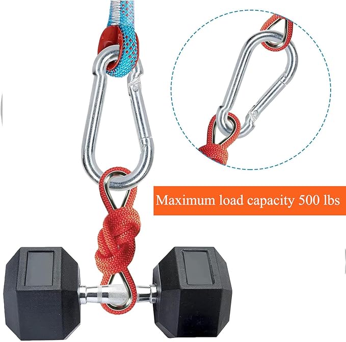 Spring Snap Hooks M5 M6 M8 M10 Carabiner Heavy Duty Carabiner Clips Galvanized Steel Quick Links Caribiniers Hammocks Hooks for Camping Hiking Outdoor Swing Pet Leash Gym