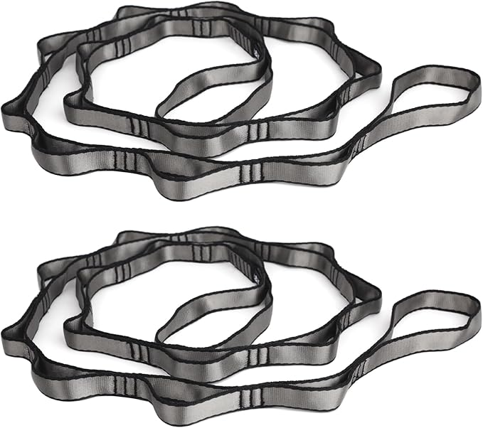 10PCS Nylon Daisy Chain Straps 23 KN for Aerial Yoga Hammock Swing Adjustable Aerial Silk Extender Hanging Rope for Aerial Yoga Belts 3.6FT 5.9FT Long-FlexoryFit