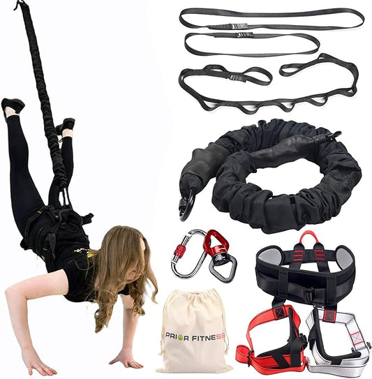 PRIOR FITNESS Bungee Fitness Set Yoga Bungee Cord Rope Resistance Air Dance Rope Exercise Fitness Home Gym Professional Training Equipment-FlexoryFit