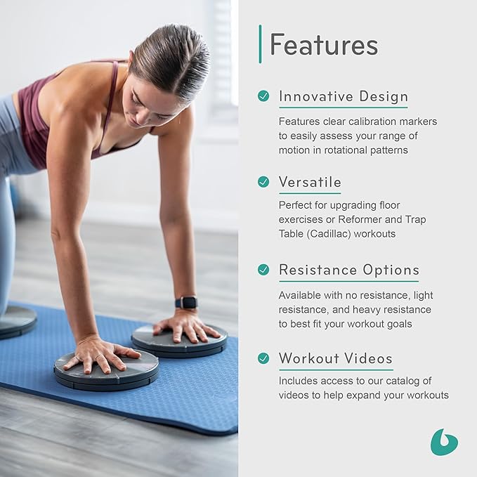 Balanced Body Precision Rotator Disc (Single), Fitness and Balance Disc for Core Strengthening, Pilates Equipment-FlexoryFit