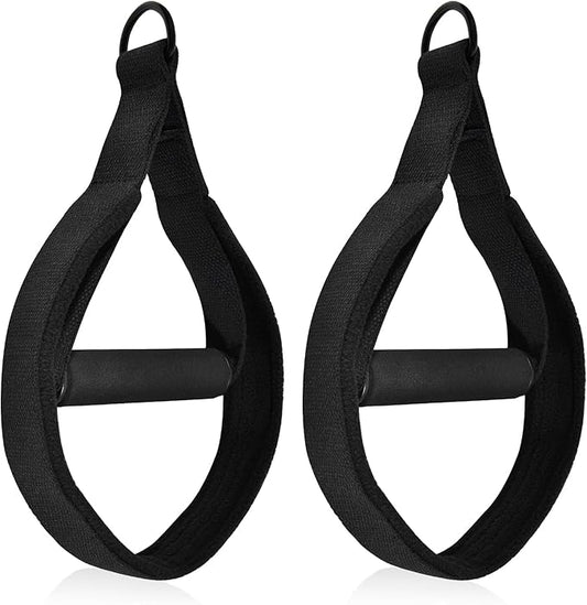 Pilates Double Loop Straps for Reformer, D Ring Straps Handle, Yoga Exercise Straps, 2 PCS-FlexoryFit