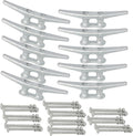 6/8/10/12/14 inch Dock Cleats With Bolts,Hot Dipped Galvanized Cast Iron Boat Cleats,Rope Cleat Boat Dock Cleats for Boat Docks,Decks,Piers for Tying up Boats,Marine Decor(1,2,4,5,6,8,10,12 Pack)