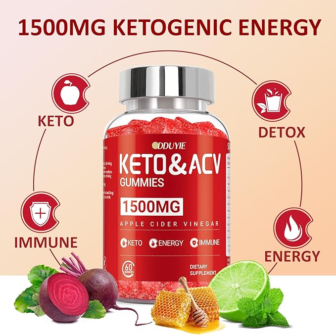 (2 Pack) Apple Cider Vinegar Gummies | Keto ACV Gummies for Supports Metabolism & Fat Burn with Vitamin B6 & B12 | ACV Supplement | Lemon Honey Flavor | 120 Vegan for Women and Men-FlexoryFit