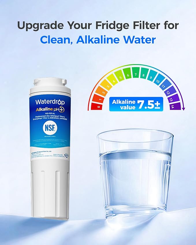 Waterdrop Alkaline UKF8001 Refrigerator Water Filter 4, Enhances pH, Replacement - Image 5