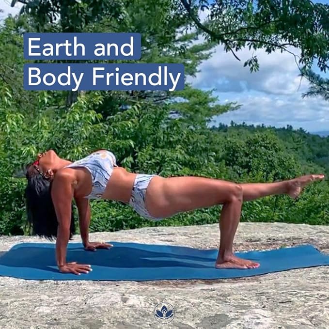 Clever Yoga Liquid Balance Thick Yoga Mat - Pro Exercise Yoga Mat with Non-Slip Surface for Home Gym, Earth-Friendly & Recyclable Pilates and Workout Pad Women & Men, 4.5 mm-FlexoryFit