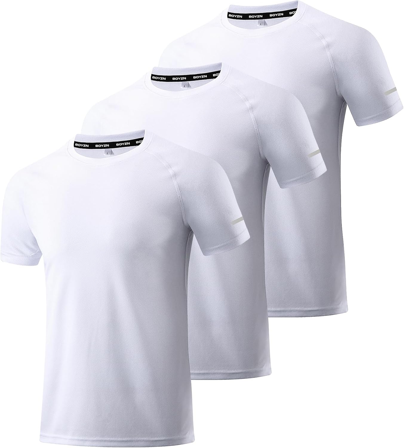 Boyzn 1, 3, 5 or 7 Pack Men's Workout Running Shirts, Dry Fit Moisture Wicking T-Shirt, Gym Athletic Short Sleeve Tee Shirts