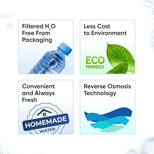 WECO TINY-50 Reverse Osmosis Water Filter System - Compact 4-Stage RO Filtration with TFC Membrane and Lead-Free Faucet - Includes Water Tank