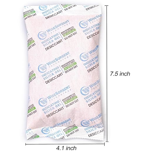 [2 Packs] 200 Gram Desiccant Packs, Indicating Silica Gel, Rechargeable Silica Packets, Moisture Absorbers for Storage, Gun Safe Dehumidifier