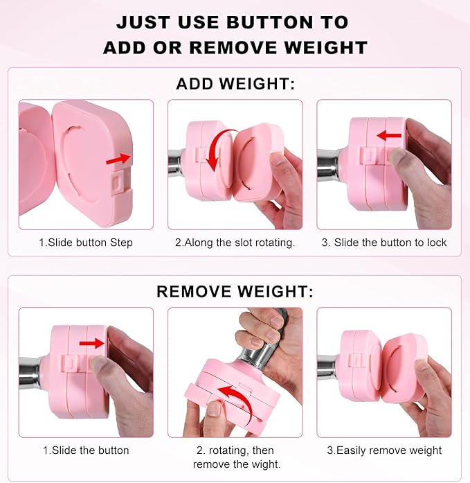 15LB 20LB 50LB Adjustable Dumbbell Set Free Weights Dumbbells Set for Women Men Hand Weights Sets Adjust Dumbbell Weight Sets for Home Gym Exercise Workout Strength Training Equipments-FlexoryFit