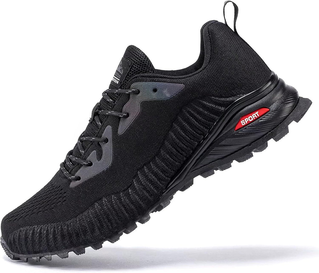 Kricely Men's Trail Running Shoes Fashion Walking Hiking Sneakers for Men Tennis Cross Training Shoe Outdoor Snearker Mens Casual Workout Footwear