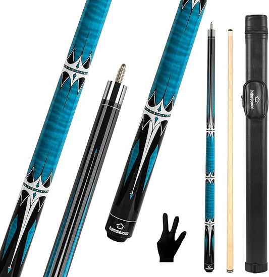 HomeSeason Pool Cue Stick 57" Billiard Cue Sticks Professional Low Deflection Pool Sticks-FlexoryFit