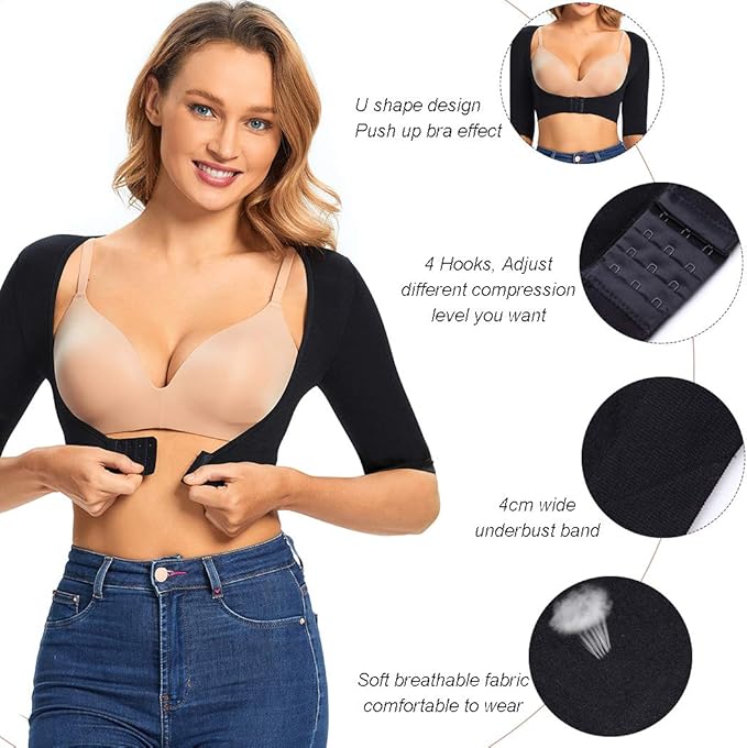 JOYSHAPER Upper Arm Shapers for Women Compression Sleeves Shapewear Crop Top Slimming Arm Slimmer Vest-FlexoryFit