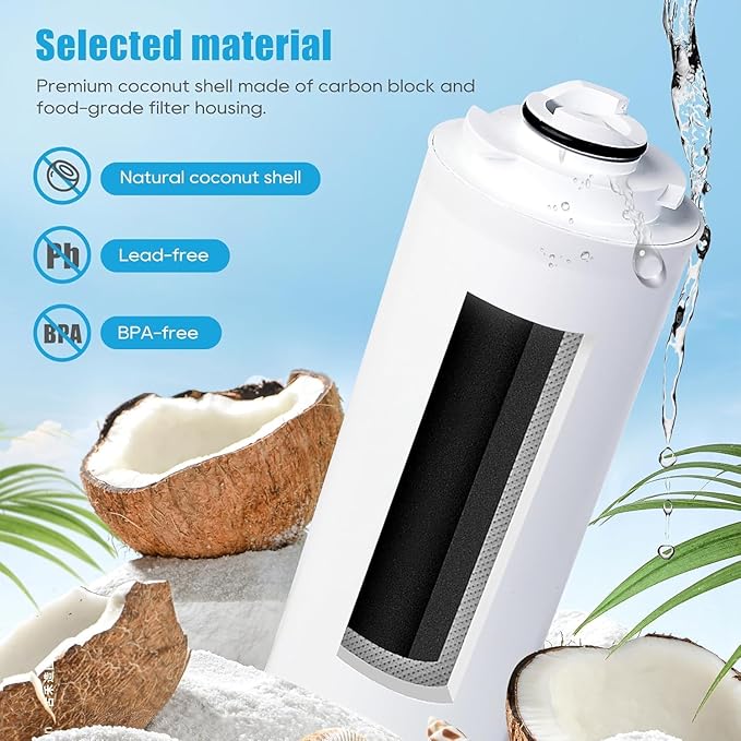 51300C, Replacement for Elkay 51300C, Replacement 55898C Filters, Replacement Bottle Stations Compatible with Ezh2o Filter ERF750, 55898C, EWF3000 (No Chip 4-Pack)