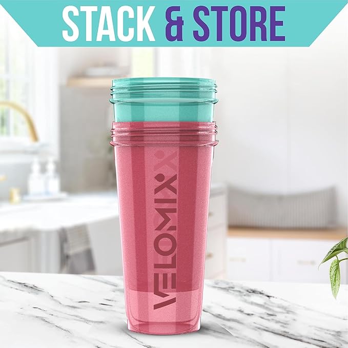 '-2 Pack- 28 oz Protein Shaker Bottles for Protein Mixes - 2x Wire Whisk | Leak Proof Shaker Cups for Protein Shakes | Protein Shaker Bottle Pack (Pink/Turquise)-FlexoryFit